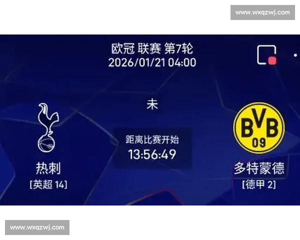 热刺对阵多特蒙德欧冠焦点战赛前走势分析与胜负比分预测前瞻解析